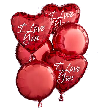 i love you baloons